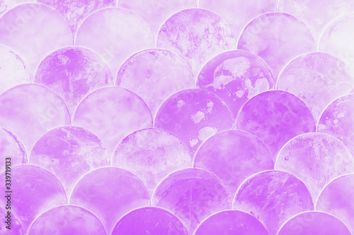 Fish scales japanese pattern. Violet watercolor gradient abstract background