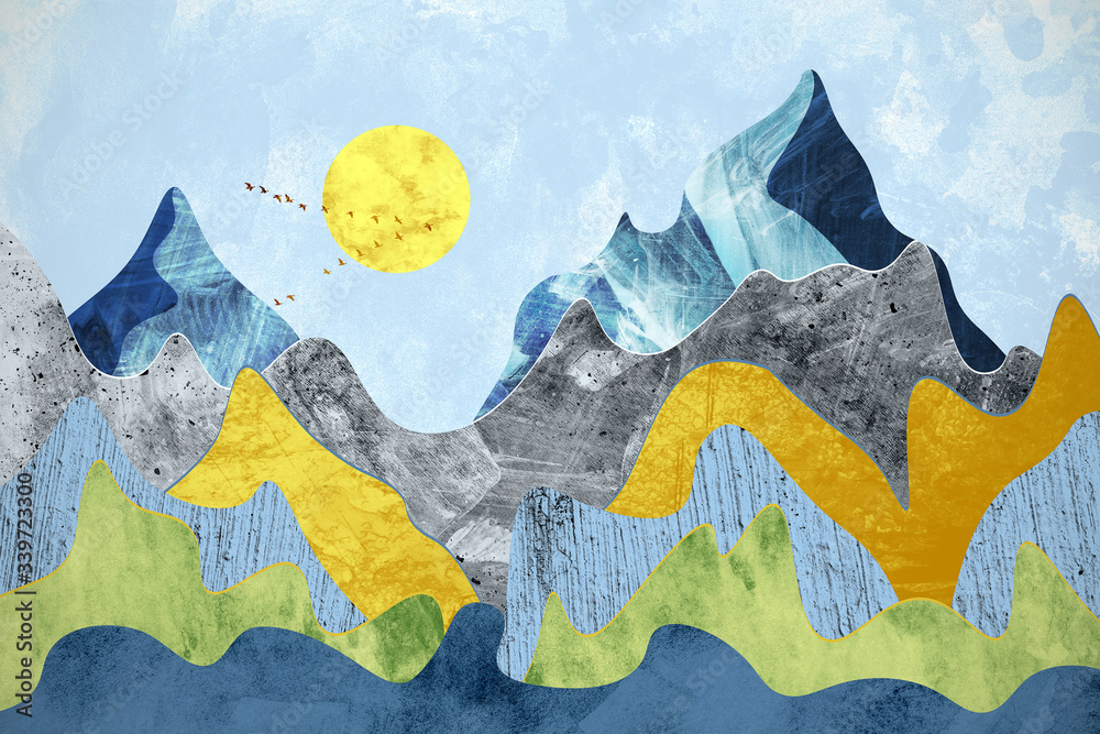 The colorful mountains of the northern europe
