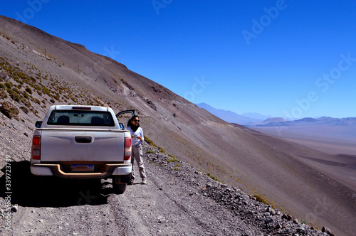 Descent to Caipe in Arizaro salt flat