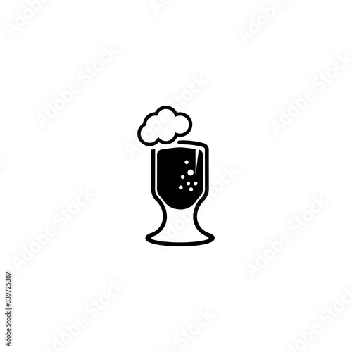 Bottle and beer glass logo