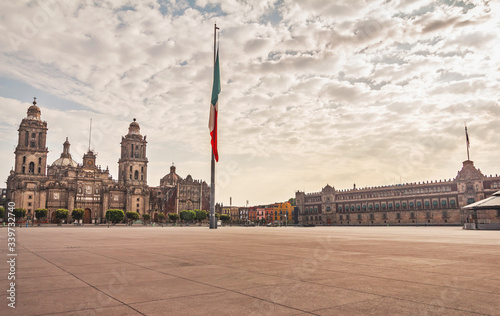 plaza del zocalo en la ciudad de mexico  photo