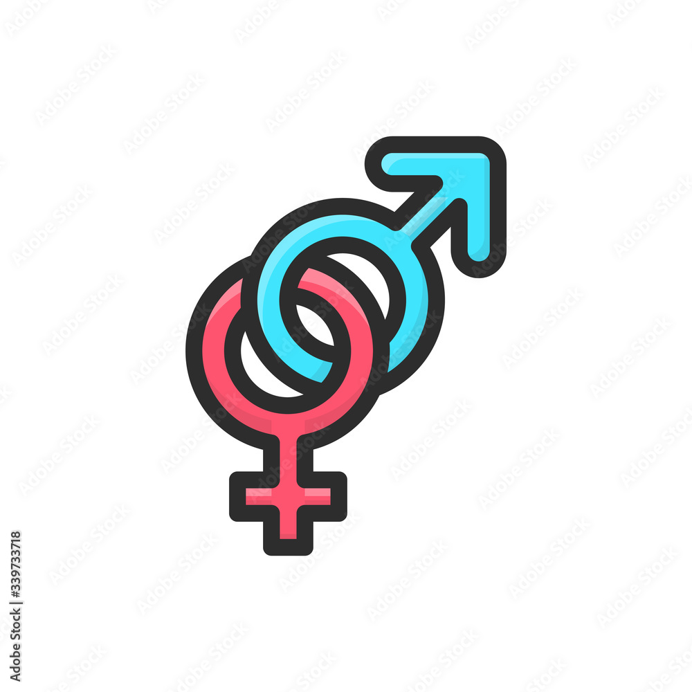 Genders Vector Icon Genders Vector Icon