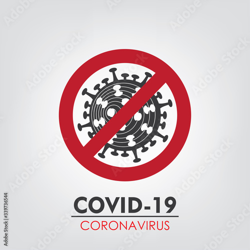 Quarantine Coronavirus COVID-19 Isolated in White Background. Vector Illustration