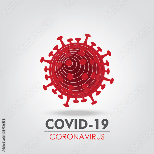Coronavirus COVID-19 Isolated in White Background. Vector Illustration