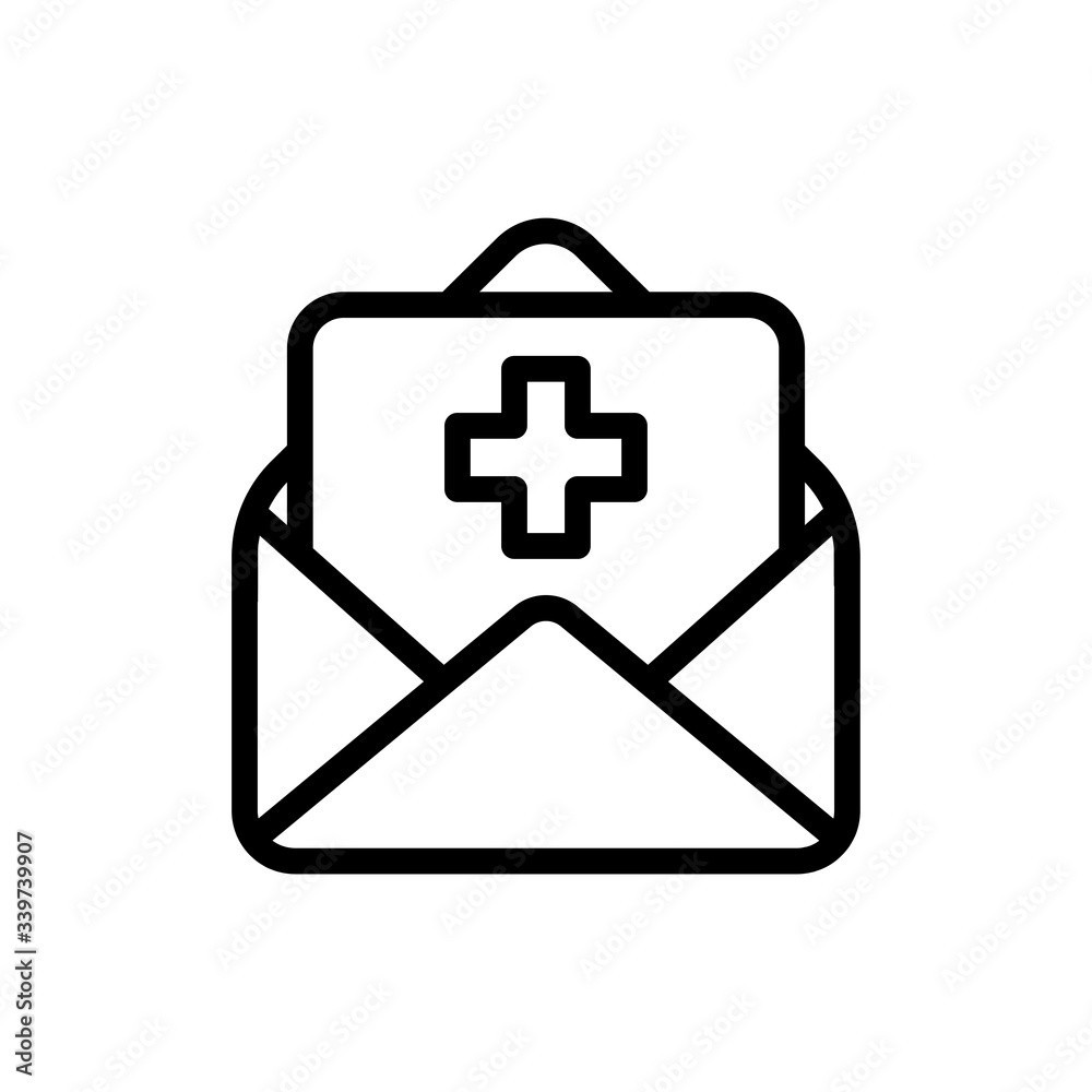 Medical Letter Vector Icon Medical Letter Vector Icon