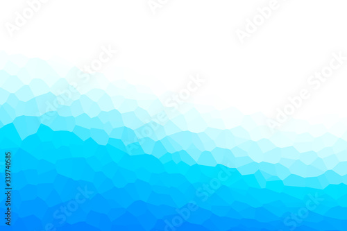 Geometric blue representing water, sea, beach, waves, ripples, ice, etc. 水、海、ビーチ、波、波紋、氷などを表現する幾何学的な青