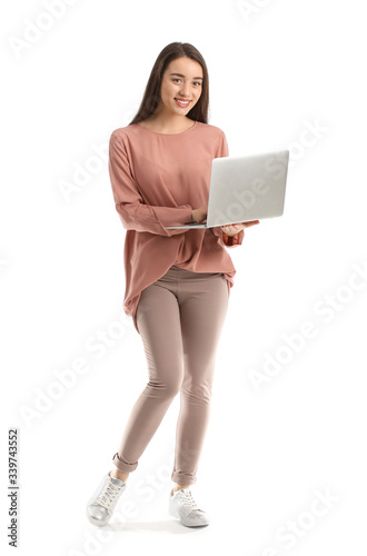 Beautiful young woman with ...