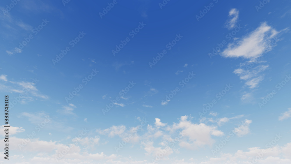 Fototapeta premium Cloudy blue sky abstract background, blue sky background with tiny clouds