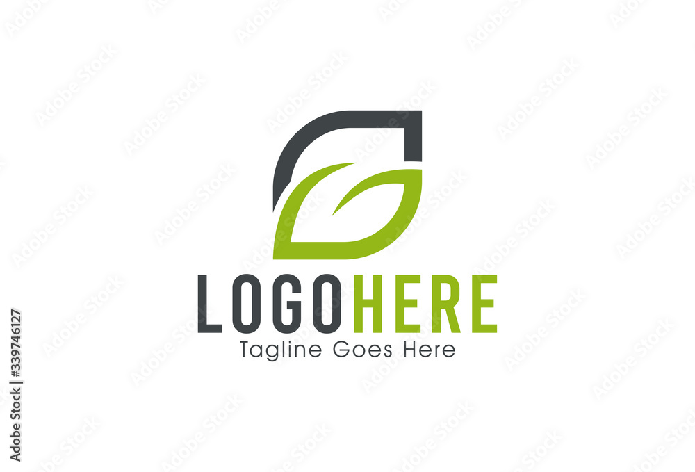 letter G leaf logo concept Stock Vector Adobe Stock