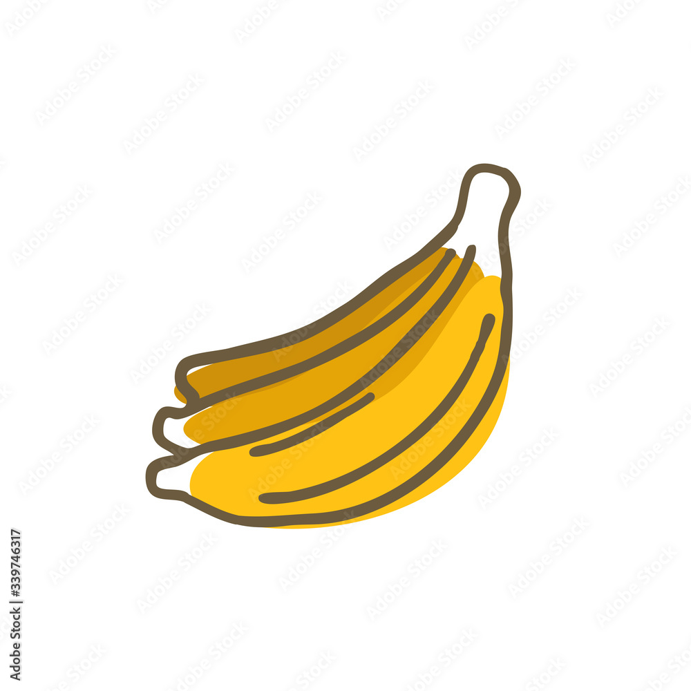 banana doodle icon