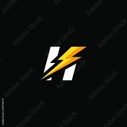 Initial Letter II with Lightning	