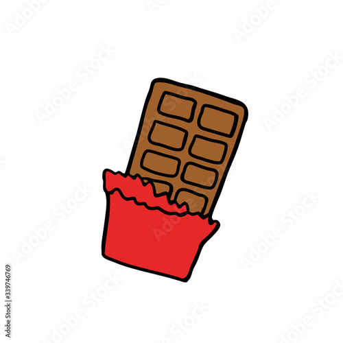 chocolate bar doodle icon