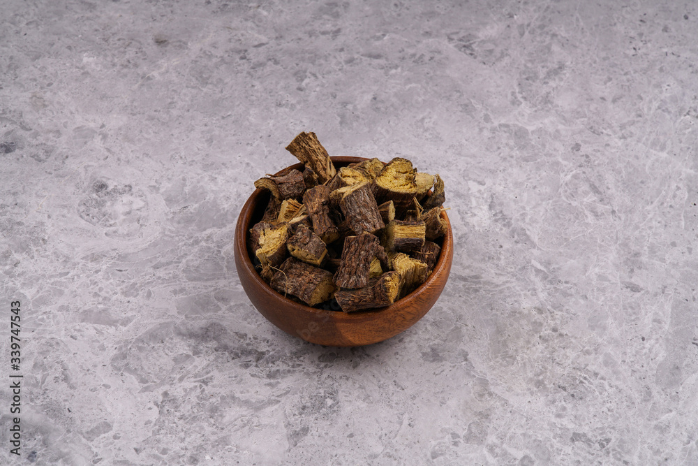 Liquorice roots stack stock photo Liquorice roots stack stock photo