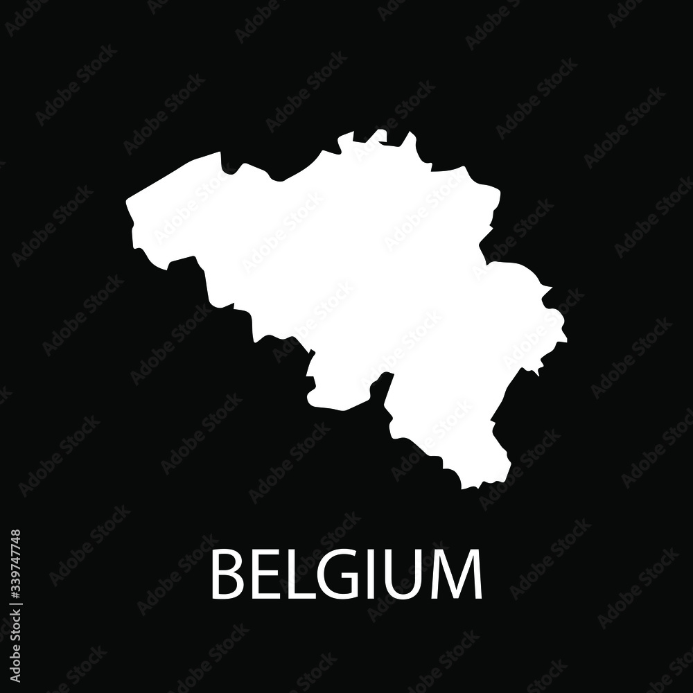 Belgium map designs vector illustration