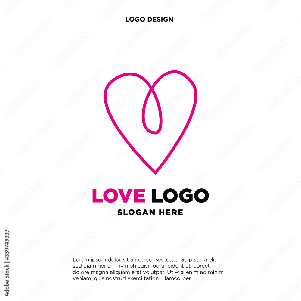 Heart logo template. Healthcare Corporate branding identity