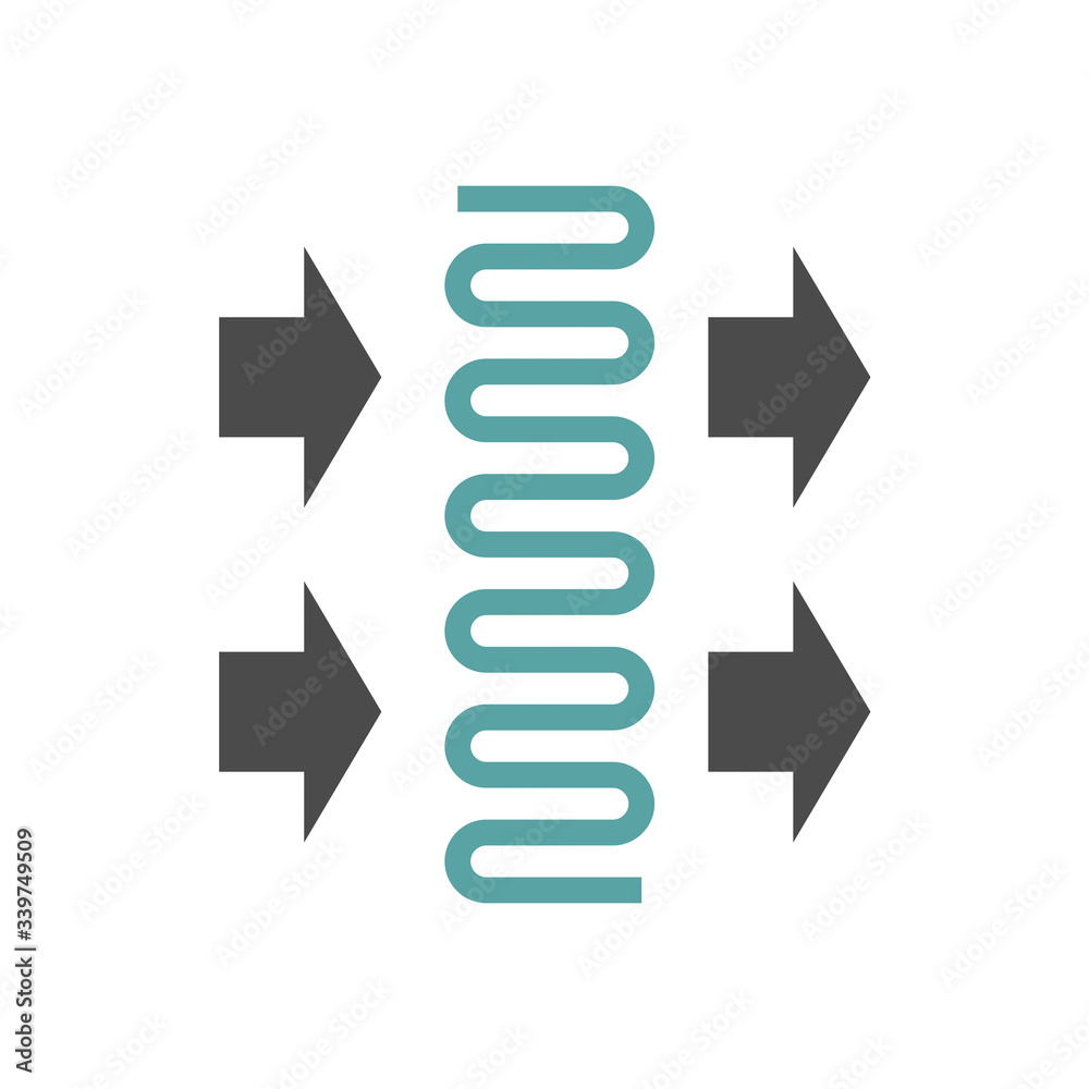 Air conditioner and air compressor part vector icon design on white background. Air conditioner and air compressor part vector icon design on white background.