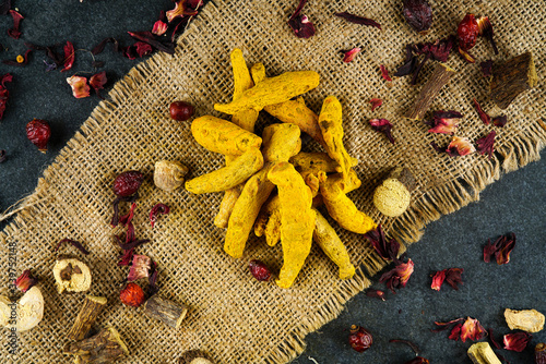 Canvas Print Tumeric concept photo