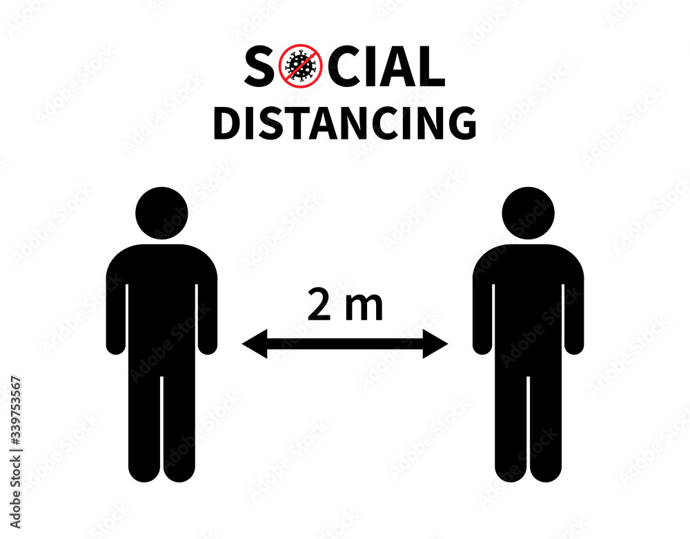 Social distancing. Keep the 2 meter distance. Coronovirus epidemic protective. Vector illustration Social distancing. Keep the 2 meter distance. Coronovirus epidemic protective. Vector illustration