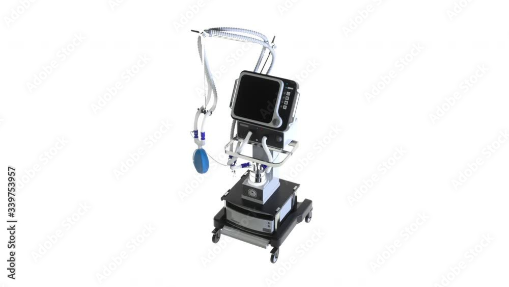 Medical Ventilator for mechanical on white background. 3D rendering. Medical Ventilator for mechanical on white background. 3D rendering.