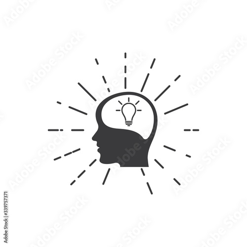 brain head vector illustration design