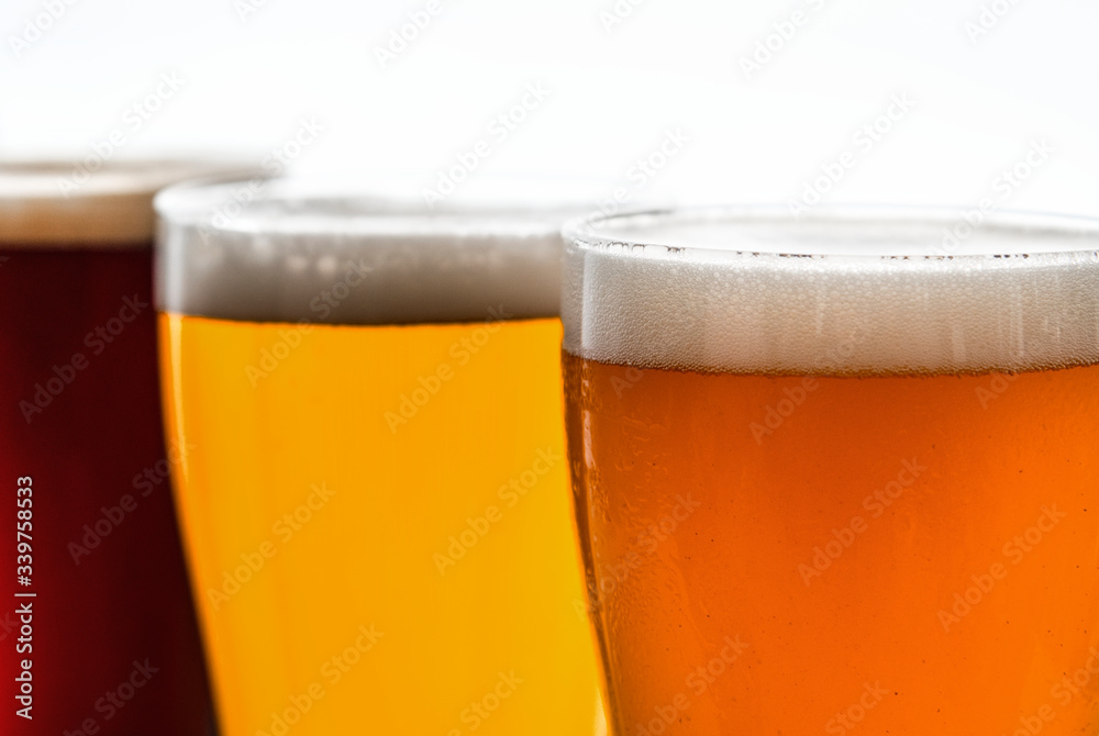 Pints of draught beer macro photography Pints of draught beer macro photography
