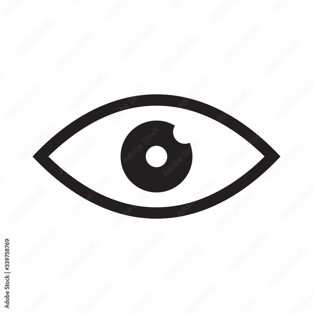 eyes icon on a white background eyes icon on a white background