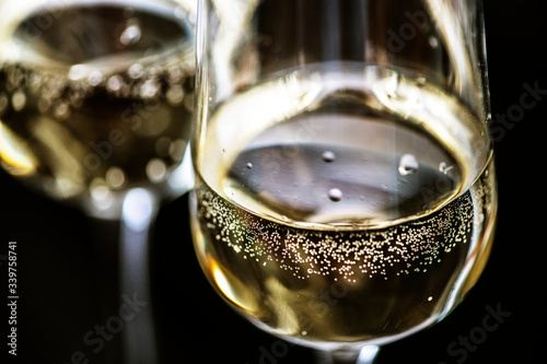 Принти на полотні Two glasses of sparkling wine
