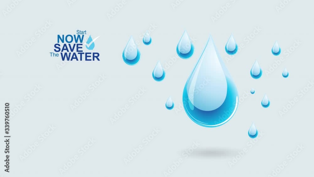 Save Water infographic Animation for Campaign Water is Life.