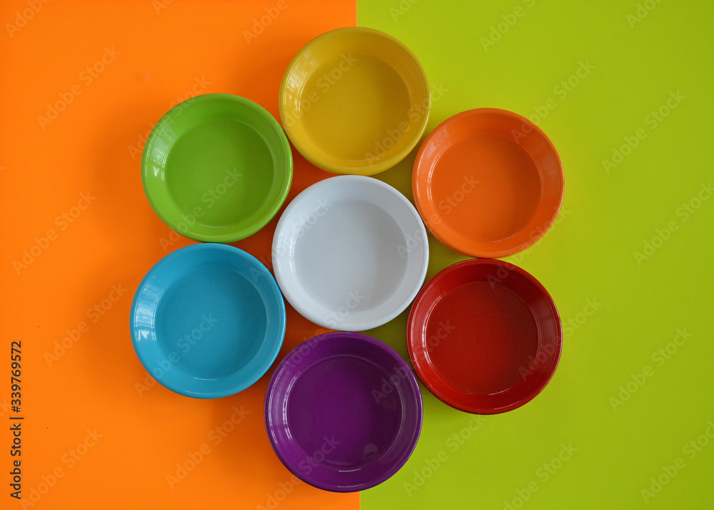 Colourful glazed clay pottery for spring planting and gardening Colourful glazed clay pottery for spring planting and gardening