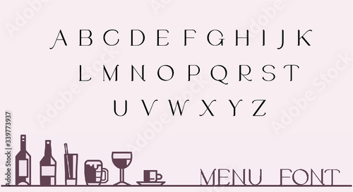 restaurant menu design font vector wedding 