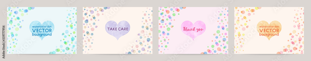watercolor hand drawn bubble backgrounds (vector)