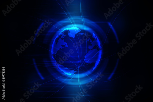 2d illustration world map abstract background