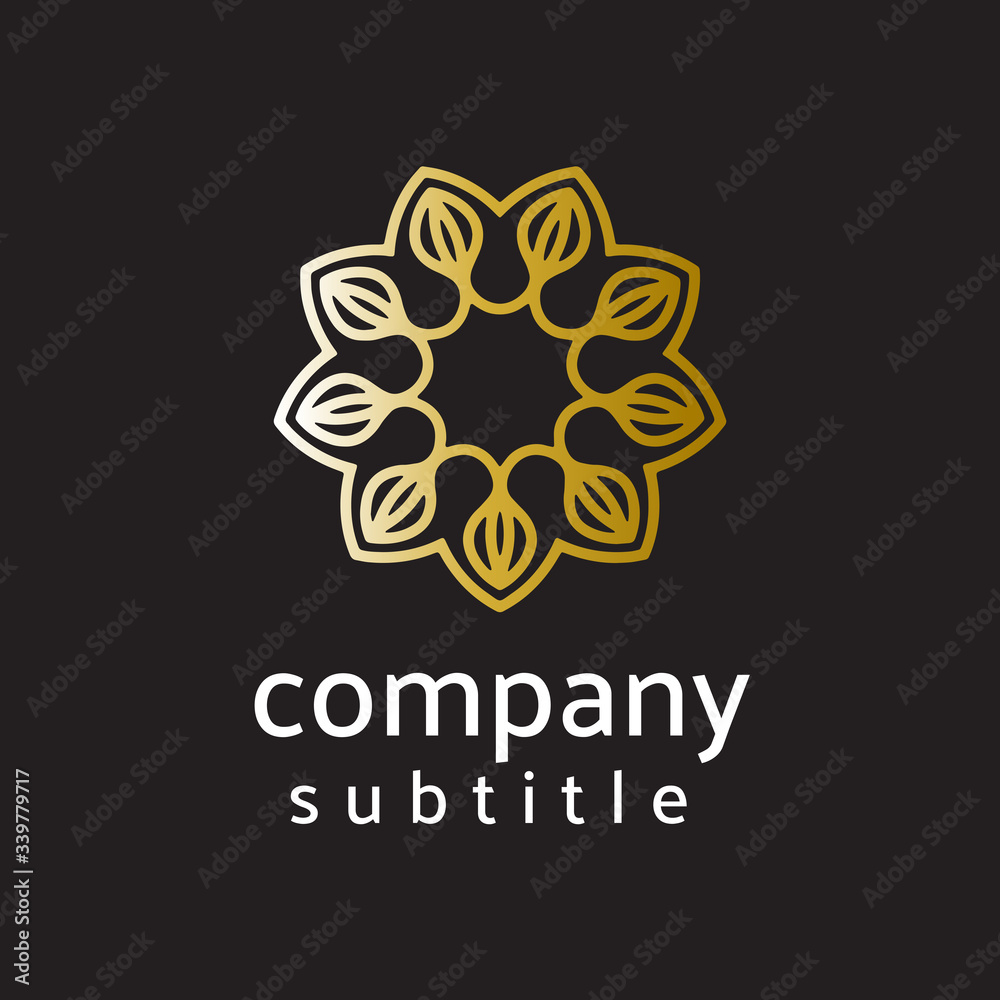 ornament logo gold and silver