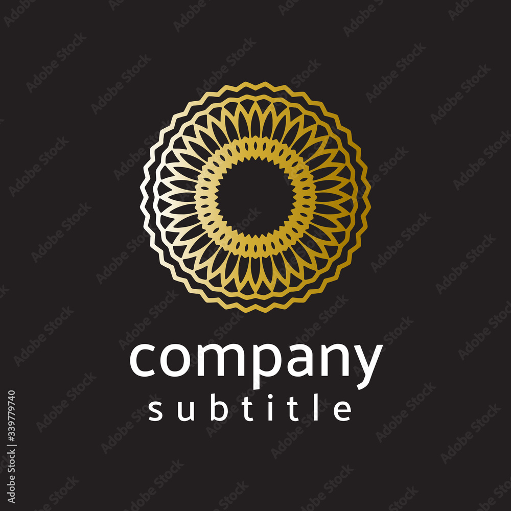 Fototapeta premium ornament logo gold and silver