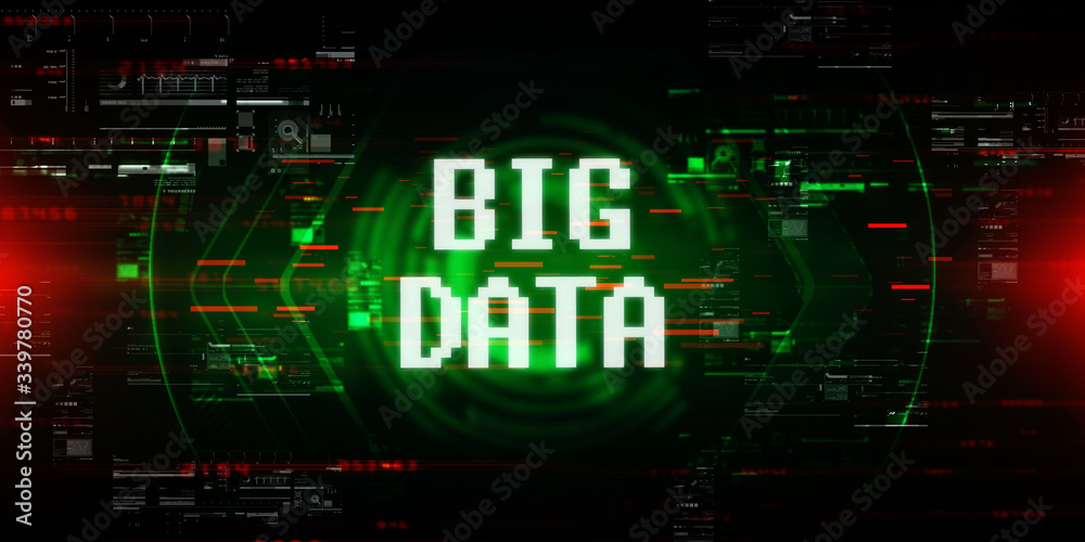 

2d illustration abstract Big data 