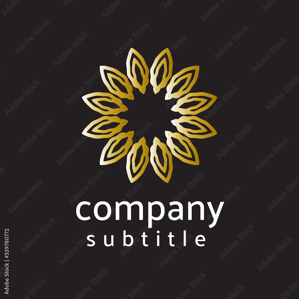 Fototapeta premium ornament logo gold and silver