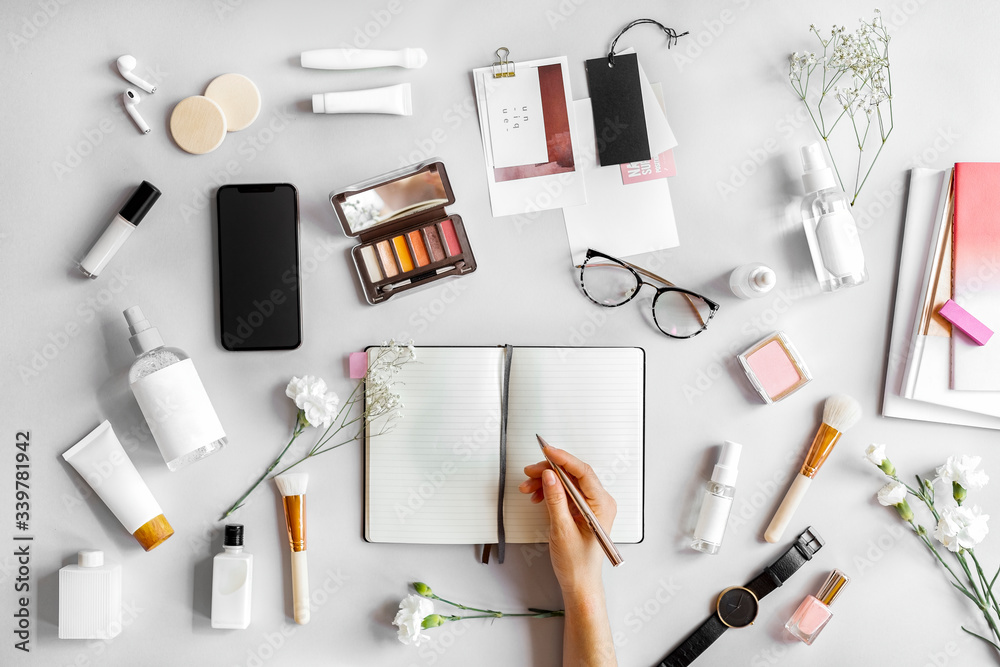 Womens desk flatlay