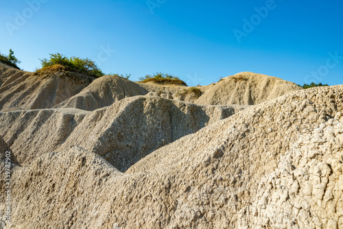 views of the arid hill and vegetation