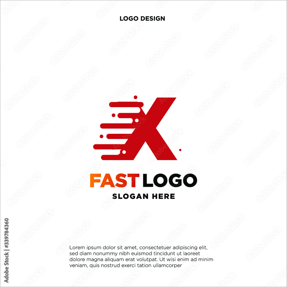 fast move abstract X initial tech logo vector template fast move abstract X initial tech logo vector template