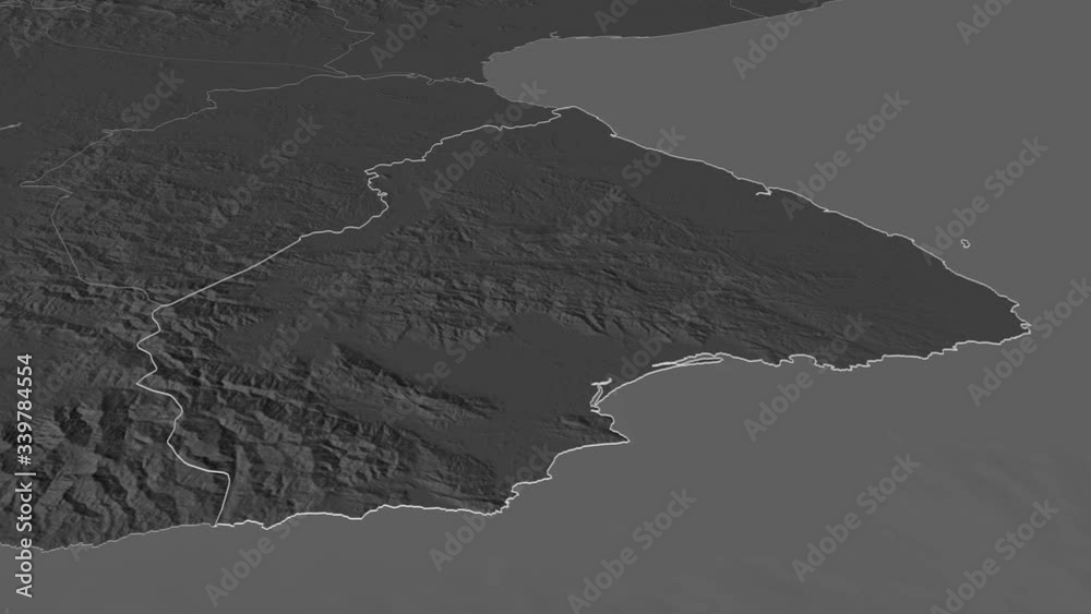Los Santos, province with its capital, zoomed and extruded on the bilevel map of Panama in the conformal Stereographic projection. Animation 3D Los Santos, province with its capital, zoomed and extruded on the bilevel map of Panama in the conformal Stereographic projection. Animation 3D