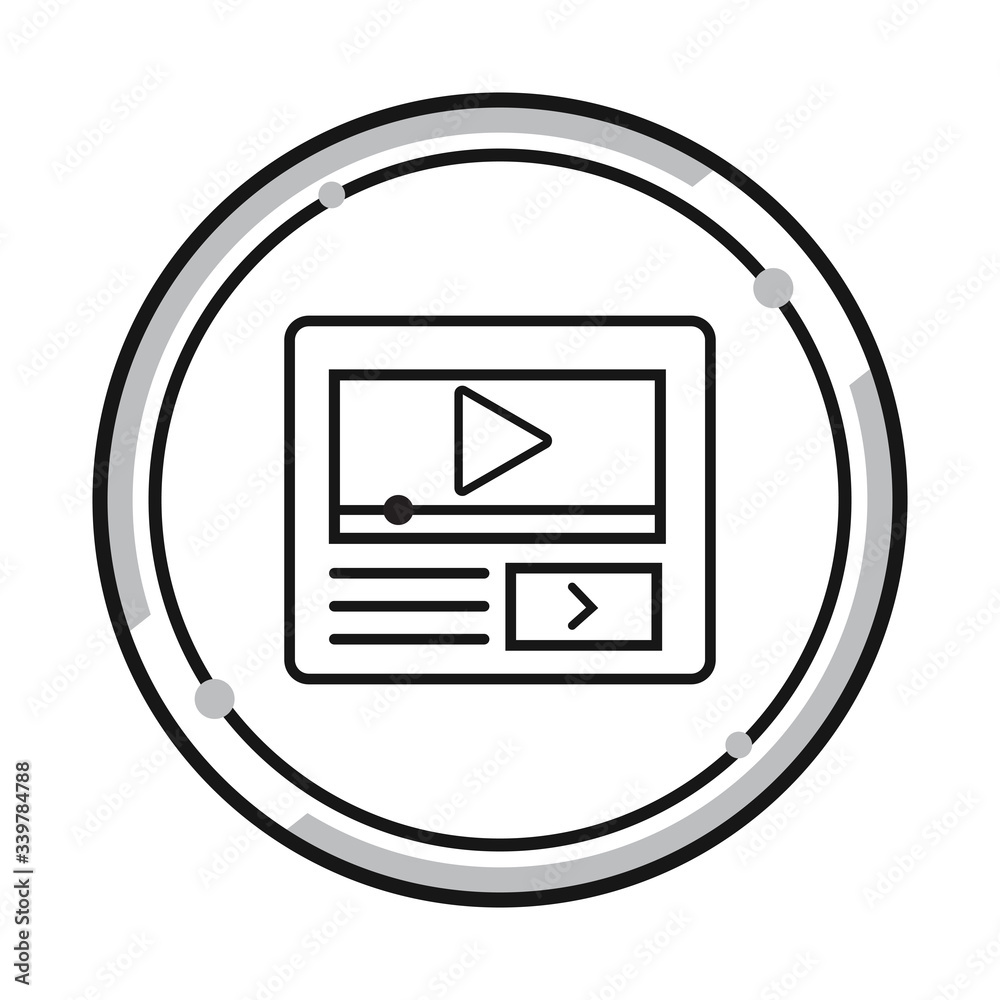 Video player line icon Video player line icon