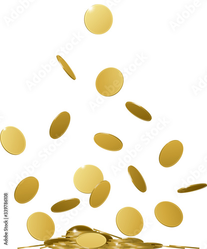 舞い落ちるコイン