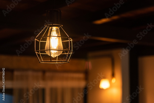 Beautiful luxury light lamp decor glowing