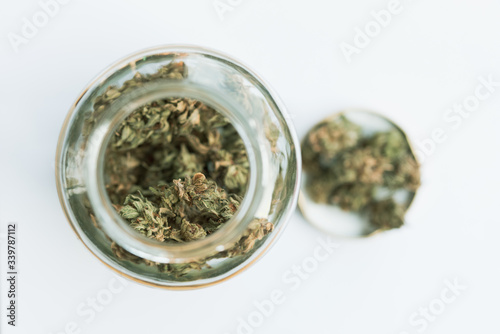 Close Up Marijuana Buds Drying