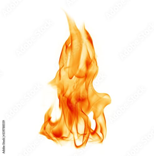 Canvastavla Fire burning flames on a black background