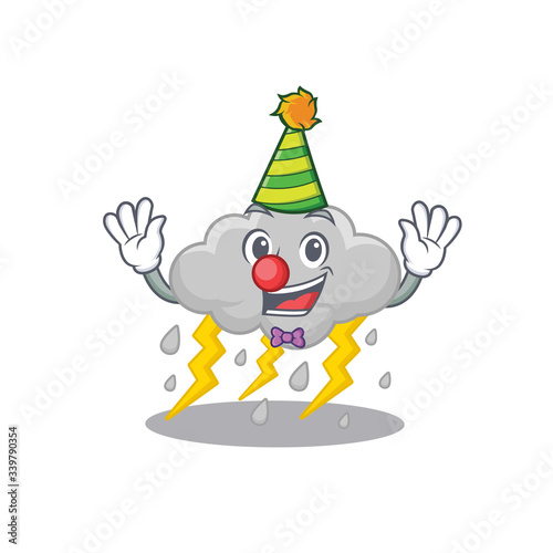 cartoon character design concept of cute clown cloud stormy © kongvector