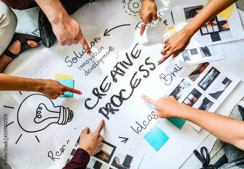 Startup business team brainstorming