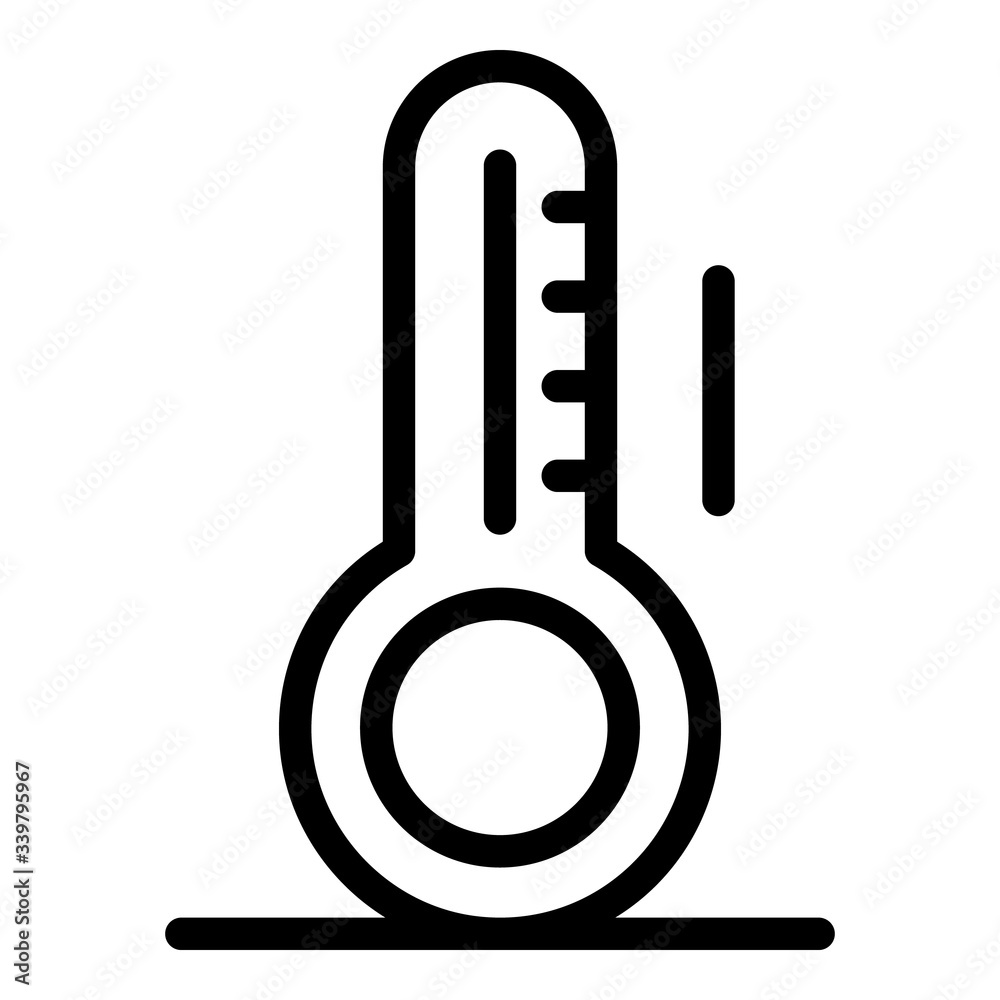 Body fever icon. Outline body fever vector icon for web design isolated on white background Body fever icon. Outline body fever vector icon for web design isolated on white background