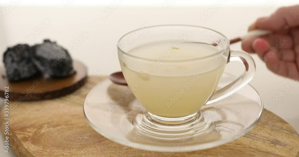 Making ginger and pear tea Making ginger and pear tea