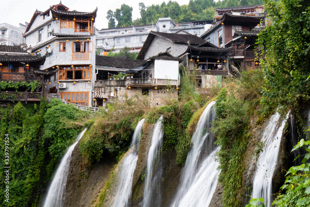 Fototapeta premium Furong waterfall, xiangxi, China